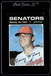 1971 Topps Denny McLain Short Print High Number Baseball Card