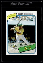 1980 Topps Rickey Henderson Baseball Rookie Card