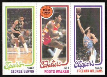 1980 Topps George Gervin Foots Walker  Freeman Williams RC