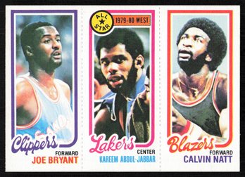 1980 Topps Joe Bryant  Kareem Abdul-Jabbar  Calvin Natt