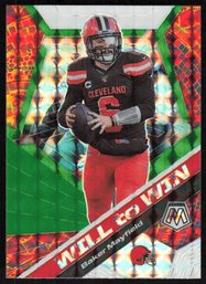 Baker Mayfield 2021 Panini Prizm Red Cracked Ice Prizm