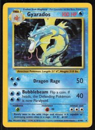 Pocket Monsters Pokemon Card - English Holo Gyarados - Base Set 6/102