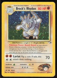 Pokemon Gym Heroes Brock's Rhydon #2 HOLO