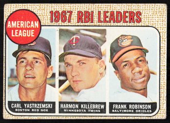 1968 TOPPS '67 AL RBI LEADERS - CARL YASTRZEMSKI/HARMON KILLEBREW/FRANK ROBINSON