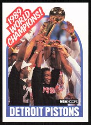 1989-90 NBA Hoops Detroit Pistons World Champions Card