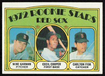 1972 Topps Baseball Rookie Stars - Carlton Fisk, Cecil Cooper, Mike Garman