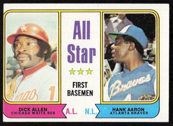 1974 Topps #332 Allen/Aaron AS Baseball