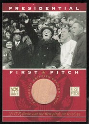 2002 TOPPS PRESIDENTIAL FIRST PITCH F.D.R. EVENT RELIC