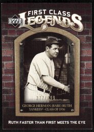 2005 Upper Deck First Class Legebds Babe Ruth Serial Numbered Rare