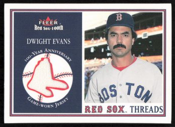 FLEER RED SOX 100th DWIGHT EVANS GAME USED JERSEY Threads