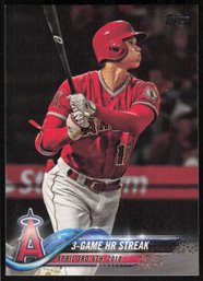 2018 TOPPS UPDATE SHOHEI OHTANI ROOKIE CARD RC 3-GAME HR STREAK