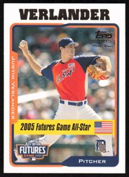 2005 Topps Futures Game All-star Justin Verlander Gold Rookie Card