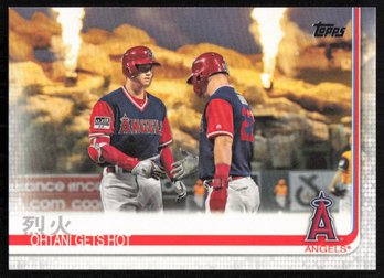 Shohei Ohtani Mike Trout 2019 Topps Dual Card Ohtani Gets Hot