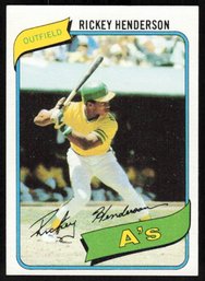 1980 Topps Baseball #482 Rickey Henderson Rookie Card