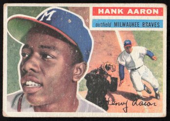 1956 Topps Baseball Hank Aaron Baseball Card
