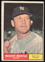1961 Topps Baseball Card #300 Mickey Mantle