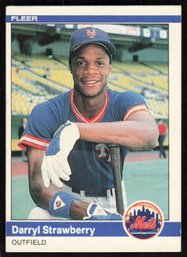1984 Fleer Baseball Darryl Strawberry Rookie Card
