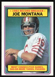 1983 Topps Football Joe Montana Football Card