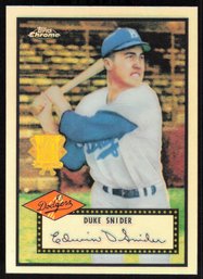 2001 TOPPS ARCHIVES RESERVE DUKE SNIDER REFRACTOR 1952CARD Dodgers