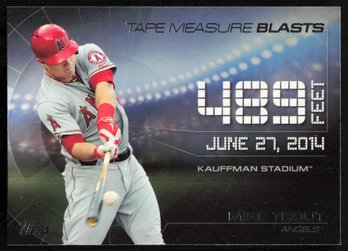 2015 Topps Update Mike Trout Tape Measure Blasts Insert #TMB-5