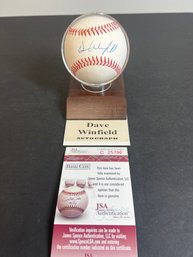 DAVE WINFIELD AUTOGRAPHED SIGNED MLB BASEBALL JSA COA