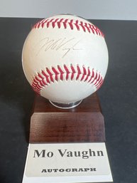 MO VAUGHN AUTOGRAPHED SIGNED MLB BASEBALL