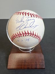 BUCKY BLEEPING DENT! BUCKY DENT MIKE TORRES Dual AUTOGRAPHED SIGNED MLB BASEBALL