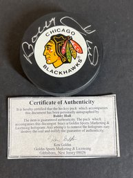 BOBBY HULL AUTOGRAPHED SIGNED NHL HOCKEY PUCK