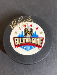 DUAL SIGNED BOURQUE AUTOGRAPHED SIGNED NHL HOCKEY PUCK