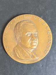 1969 Richard Nixon Inaugural Large Bronze Medal Coin