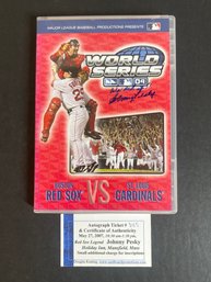 2004 BOSTON RED SOX WORLD SERIES DVD SIGNED BY JOHNNY PESKY