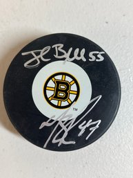 JOHNNY BOYCHUCK  STEVE KAMPFER AUTOGRAPHED SIGNED NHL HOCKEY PUCK