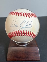 WILL CLARK AUTOGRAPHED SIGNED MLB BASEBALL