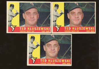 1960 TOPPS BASEBALL Ted Kluszewski Lot