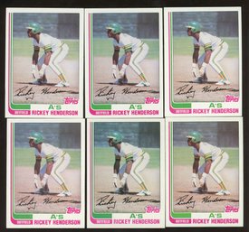 1982 Topps Baseball Rickey Henderson Lot