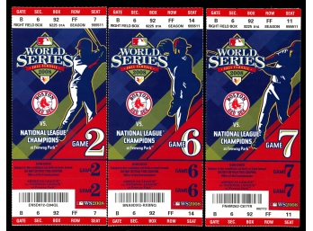 2008 MLB WORLD SERIES FANTOM TICKETS LOT OF 3 GAME 2, 6 AND 7