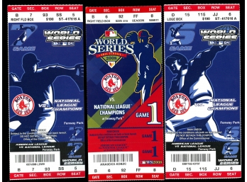LOT OF 3 FANTOM 2004 & 2008 WORLD SERIES GAME TICKETS