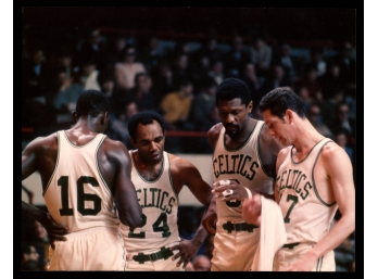 Vintage Boston Celtics 8x10 Photo With Bill Russell, John Havlicek, Sam Jones, Tom Sanders