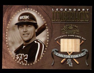 2001 DONRUSS CLASSICS LEGENDARY LUMBERJACKS CARLTON FISK GAME USED BAT RELIC