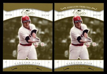 2001 DONRUSS CLASSICS TIMELESS TRIBUTES CARLTON FISK #D /1755 & /100