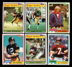 1981 TOPPS FOOTBALL HOF LOT OF 6