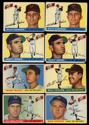 1955 TOPPS BASEBALL NEW YORK GIANTS LOT OF 8