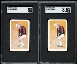 1979 Venorlandus Our Heroes World Of Sport Jack Nicklaus X 2 ~ Both SGC Graded