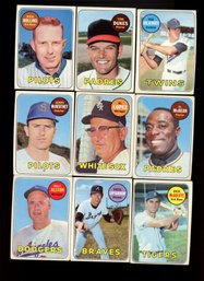 1969 Topps Baseball Lot Of 9