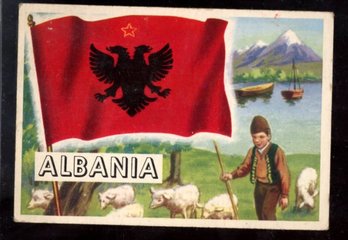 1956 Topps Flags Of The World #27 ALBANIA