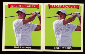 2007 GOUDEY TIGER WOODS SPORT ROYALTY LOT OF 2