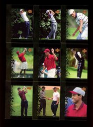 2001 TIGER WOODS ROOKIE CARDS LOT OF 9
