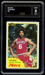 1981 Topps Basketball #30 Julius Erving GMA 8 NM-MT