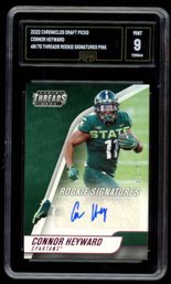 2022 CHRONICLES DP CONNOR HAYWARD THREADS ROOKIE AUTO PINK #'D 48/75 GMA 9 MINT