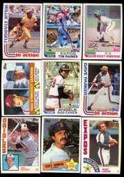 1980's Topps Baseball Star Lot Of 9